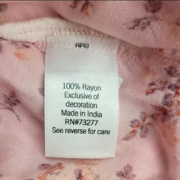 Sonoma Goods For Life Girls' Pink Floral Sundress With Tiered Skirt Sz L (10/12) - Picture 5 of 7